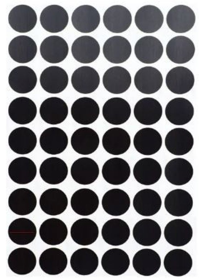 ROBUSTLINE - Self Adhesive Melamine Screw Cap Hole Stickers 13Mm x 0.25Mm Black Hd 10 130 Pieces - Image 1