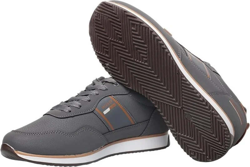 Liger Men's Leather Lace-Up Casual Sneakers Smoke - Tan