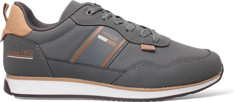 Liger Men's Leather Lace-Up Casual Sneakers Smoke - Tan