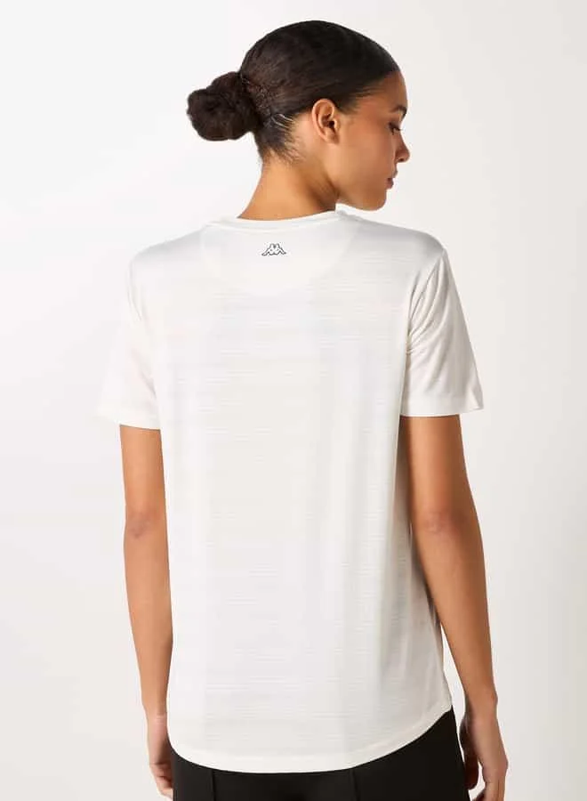 Kappa Kappa Logo Print T-shirt with Short Sleeves and Crew Neck