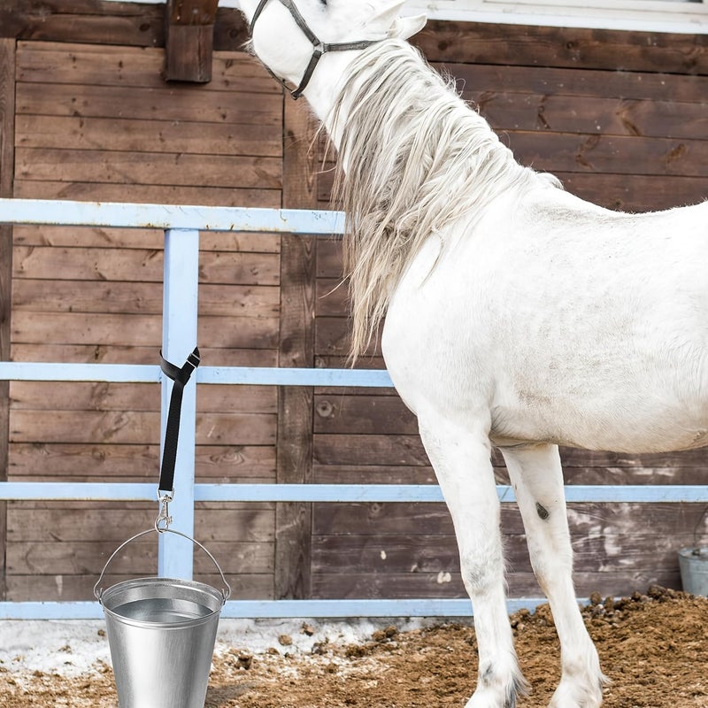 2 Adjustable Nylon Straps For Feeding Buckets Horse Hay Nets Water - Image 3