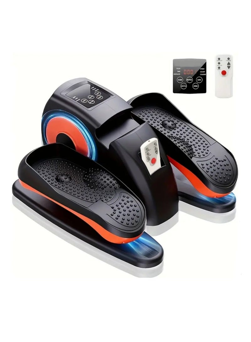 EzzySo آلة المشي الكهربائية معدات تدريب إعادة تأهيل كبار السن آلة دواسة القدم جهاز رياضي إعادة تأهيل السكتة الدماغية وشلل نصفي جهاز بيضاوي مزود بتحكم عن بعد 5 سرعات قابلة للتعديل - Image 1