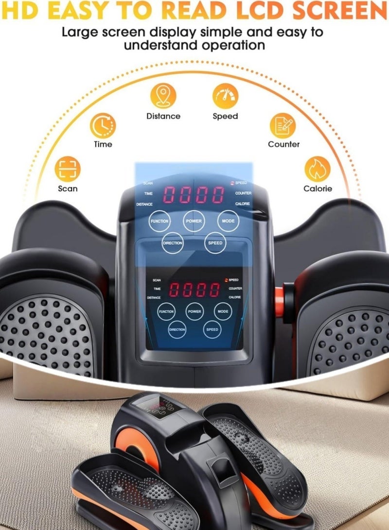 EzzySo آلة المشي الكهربائية معدات تدريب إعادة تأهيل كبار السن آلة دواسة القدم جهاز رياضي إعادة تأهيل السكتة الدماغية وشلل نصفي جهاز بيضاوي مزود بتحكم عن بعد 5 سرعات قابلة للتعديل - Image 5