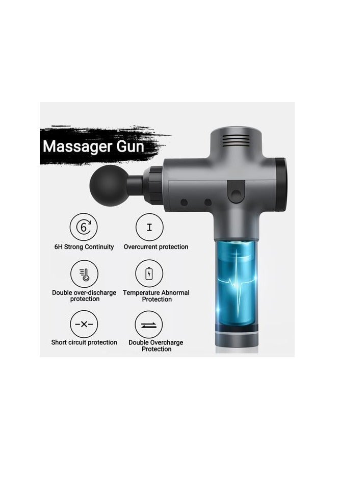 Generic Professional Massage Gun with 6 Heads - Vibrational Therapy for Neck & Back Relief, Fascia Roller for Recovery & Relaxation - Image 4