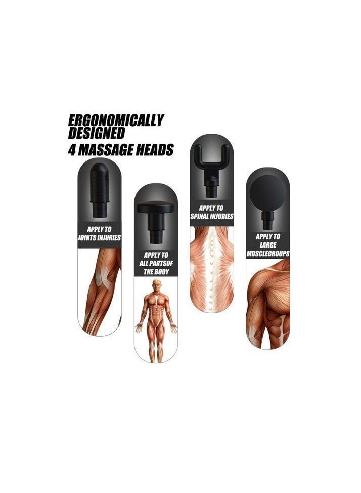 Generic Professional Massage Gun with 6 Heads - Vibrational Therapy for Neck & Back Relief, Fascia Roller for Recovery & Relaxation - Image 5