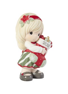 Precious Moments Precious Moments You Fill Me with Christmas Cheer Dated Girl Figurine 211001, White  - Image 3