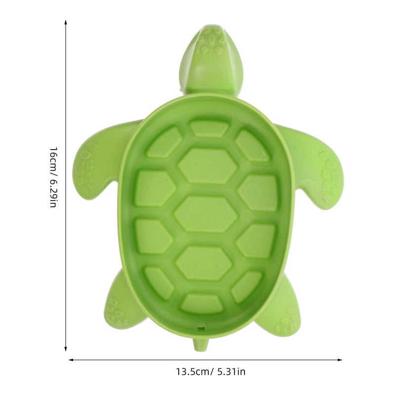 Adorable Turtle Soap Dish With Lid For Bathroom Countertops Sponge Storage Gray - Image 3
