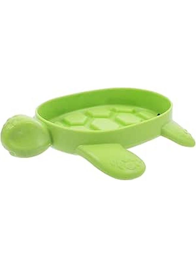 Adorable Turtle Soap Dish With Lid For Bathroom Countertops Sponge Storage Gray - Image 1