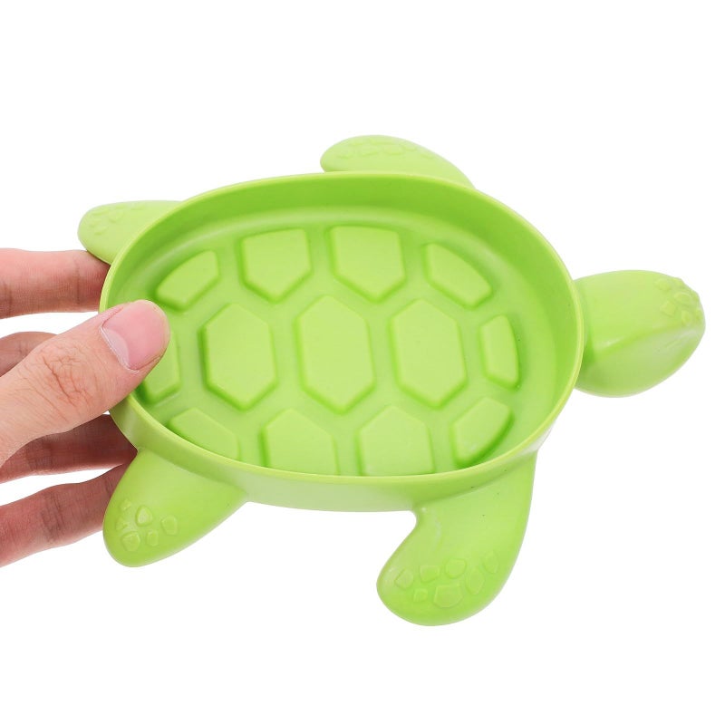 Adorable Turtle Soap Dish With Lid For Bathroom Countertops Sponge Storage Gray - Image 4