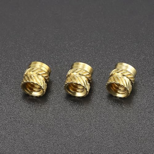 RoyceMart 100-pack M4 x 6L x 6.5D Brass Threaded Inserts, Heat Set Knurled Nuts for 3D Printing & Plastics, Female Threaded Brass Inserts - Image 4