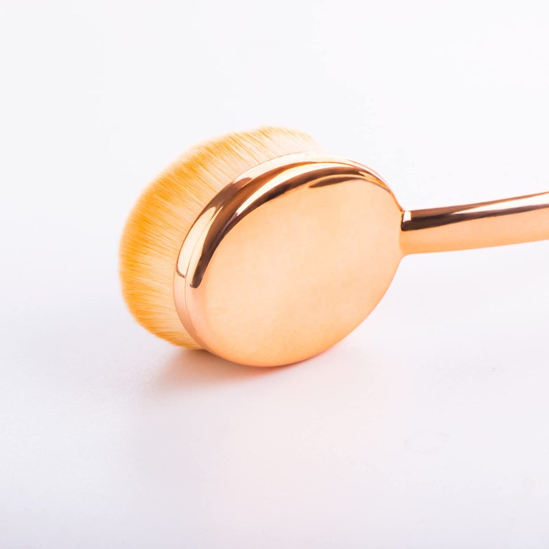 Yoseng Oval Foundation Brush 5 Pcs Toothbrush Makeup brushes Fast Flawless Application Liquid Cream Powder Foundation With Makeup Brush Case - Image 5