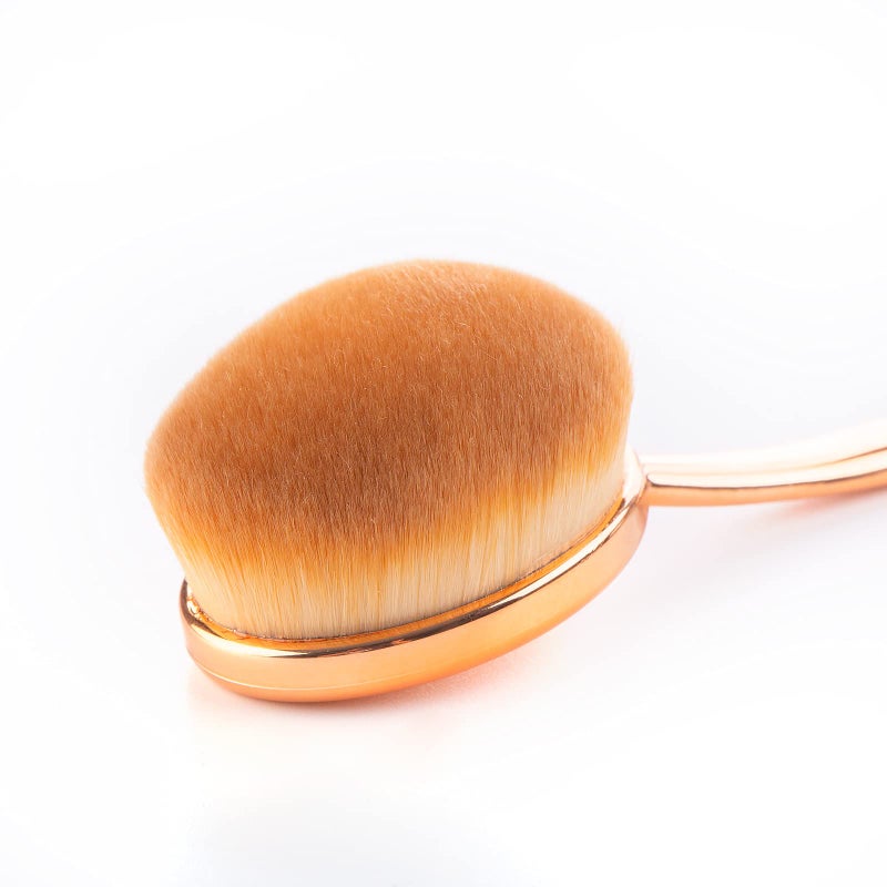 Yoseng Oval Foundation Brush 5 Pcs Toothbrush Makeup brushes Fast Flawless Application Liquid Cream Powder Foundation With Makeup Brush Case - Image 4