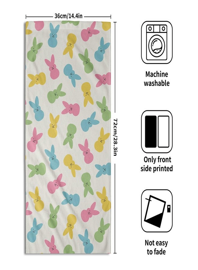 Aytipun Spring Easter Hand Towels for Bathroom Set of 2 Cute Colorful Rabbit Bunny Seasonal Holiday Print Decorative Handtowels Soft Absorbent Bath Towel for Home Guest Room Hotel Gym Spa - Image 2