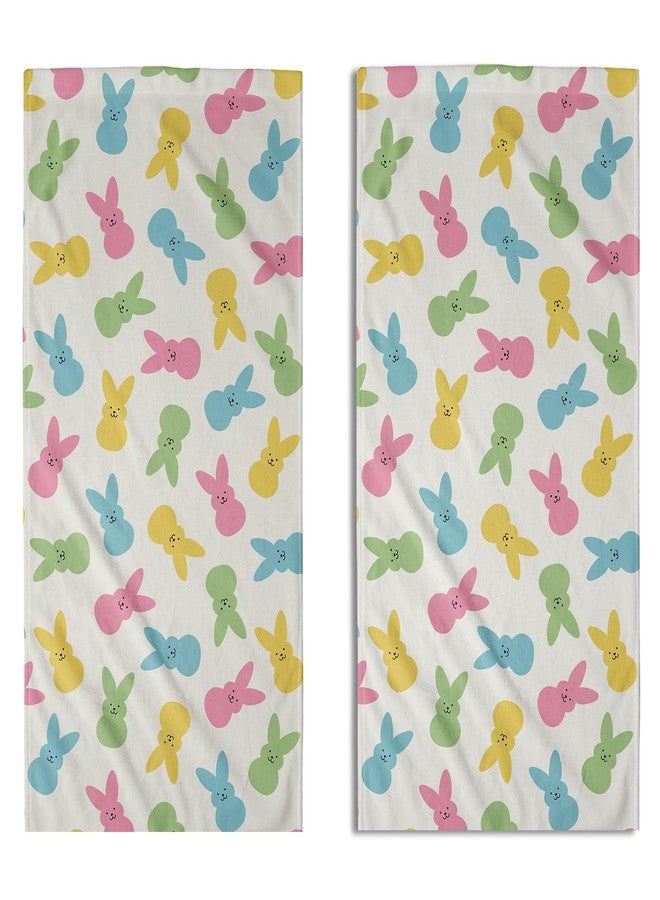 Aytipun Spring Easter Hand Towels for Bathroom Set of 2 Cute Colorful Rabbit Bunny Seasonal Holiday Print Decorative Handtowels Soft Absorbent Bath Towel for Home Guest Room Hotel Gym Spa - Image 1