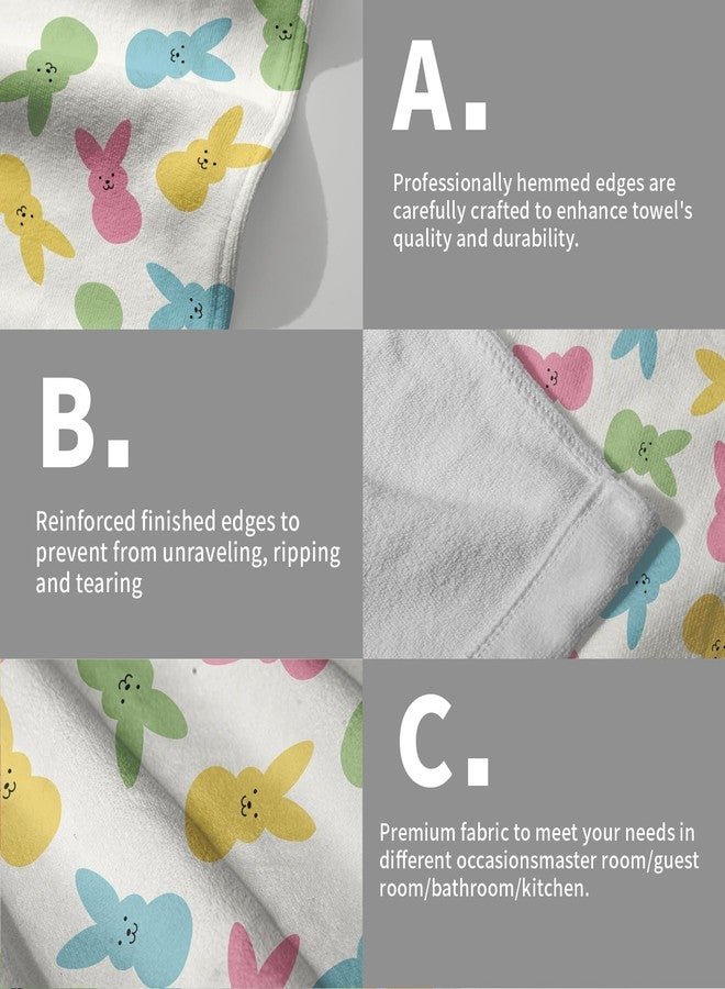 Aytipun Spring Easter Hand Towels for Bathroom Set of 2 Cute Colorful Rabbit Bunny Seasonal Holiday Print Decorative Handtowels Soft Absorbent Bath Towel for Home Guest Room Hotel Gym Spa - Image 5
