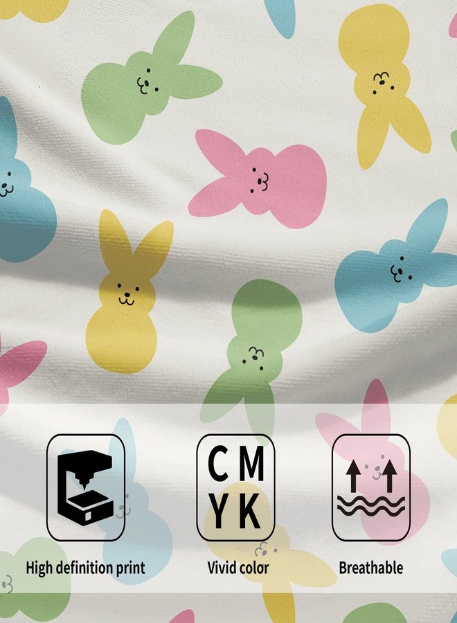 Aytipun Spring Easter Hand Towels for Bathroom Set of 2 Cute Colorful Rabbit Bunny Seasonal Holiday Print Decorative Handtowels Soft Absorbent Bath Towel for Home Guest Room Hotel Gym Spa - Image 3