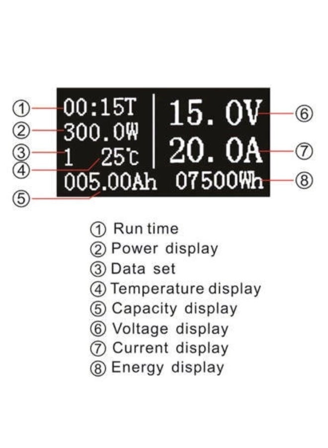 X-PRO5 Electrical Parameter Tester 33V 10A 7 in 1 Three Digital Portable  Voltmeter Amp Current Power Energy Capacitance Analyzer - Image 3