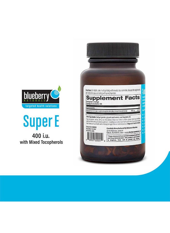blueberry NATURALS - Super E 400IU Softgel 60's - Image 1
