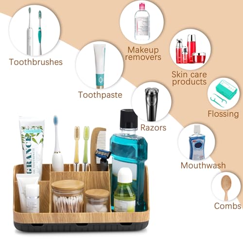GFWARE Bathroom Organizers and Storage - Detachable 7 Slots Kids Electric Toothbrush and Toothpaste Holde Drainage for Bathroom Accessories Organization Counter Vanity Storage - Image 5