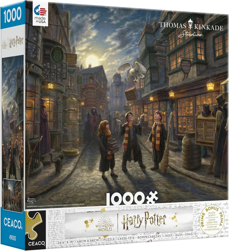 Ceaco - Thomas Kinkade - Harry Potter - Wizarding World - Diagon Alley - 1000 Piece Jigsaw Puzzle - Image 3
