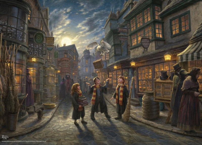 Ceaco - Thomas Kinkade - Harry Potter - Wizarding World - Diagon Alley - 1000 Piece Jigsaw Puzzle - Image 1