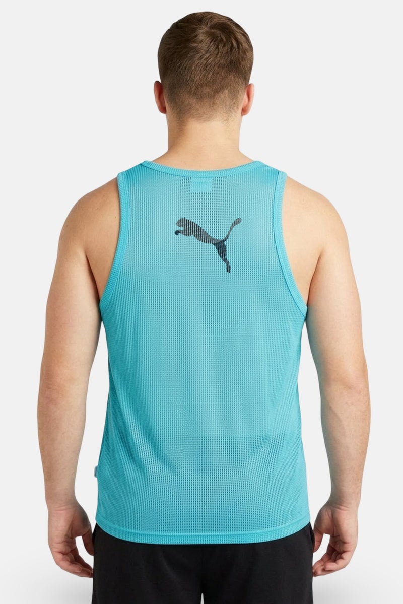 PUMA Men Sportswear Fit Sleeveless Training Vest, Blue - Image 4
