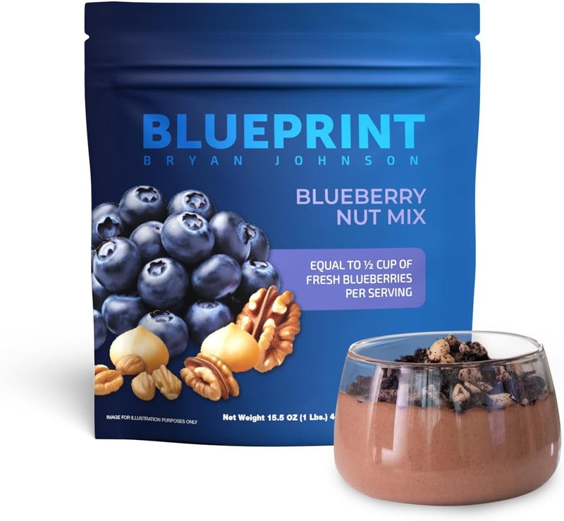 Blueprint Bryan Johnson Blueberry Nut Mix - Real Blueberries, Roasted Macadamia Nuts and Walnuts - Keto and Paleo Friendly - Image 1