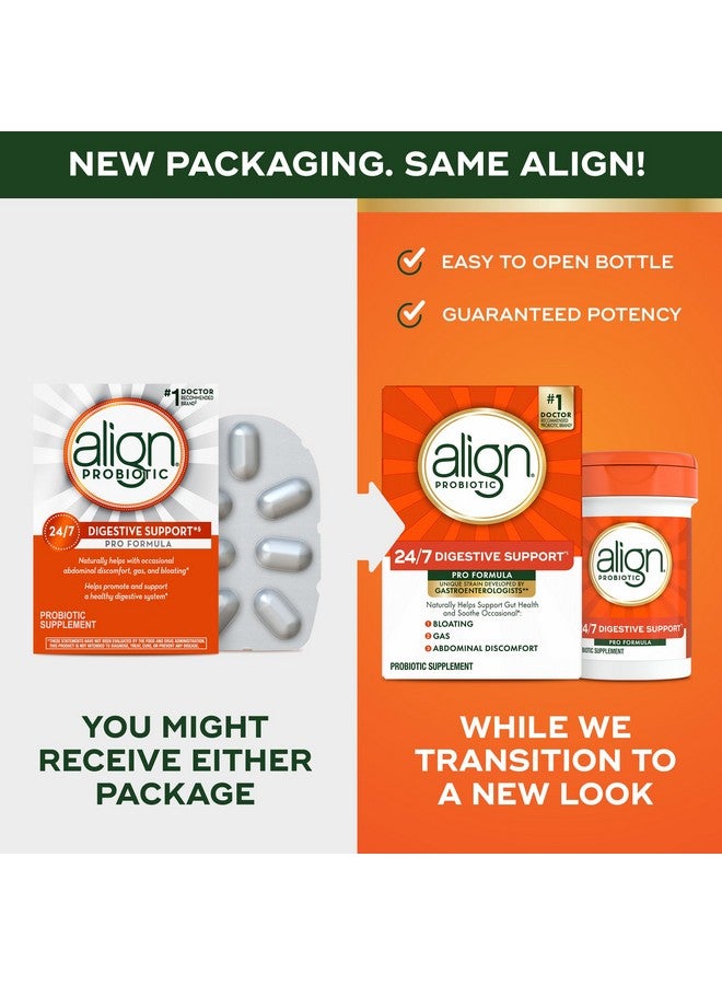 Align Probiotic, Pro Formula, Probiotics for Women and Men, Daily Probiotic Supplement, Helps Soothe Occasional Bloating & Gas*, #1 Doctor Recommended Brand‡, 30 Capsules (Packaging May Vary) - Image 4