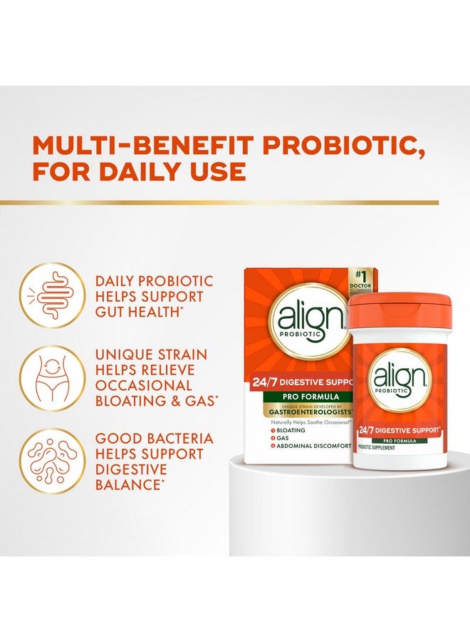 Align Probiotic, Pro Formula, Probiotics for Women and Men, Daily Probiotic Supplement, Helps Soothe Occasional Bloating & Gas*, #1 Doctor Recommended Brand‡, 30 Capsules (Packaging May Vary) - Image 2