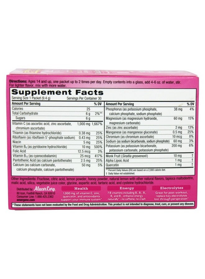 Emergen-C Emergen C Pink Lemonade 30 PKT - Image 3