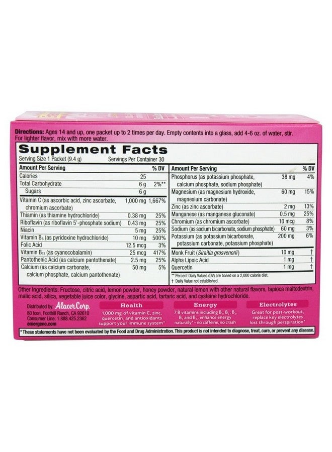 Emergen-C Emergen C Pink Lemonade 30 PKT - Image 2