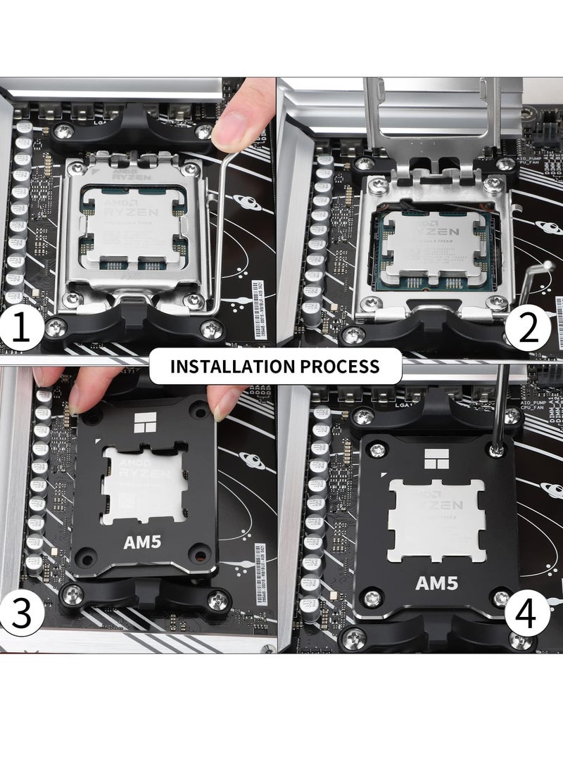 ASF-Black AM5 CPU Holder, Corrective Anti-Bending Fixing Frame, AM5 Full-fit Fixed Non-Marking Mounter, AM5 Anti-Bending Contact Frame, CPU Cooler Standard - pzsku/Z467ECEB2F5C169E00AF0Z/45/_/1728983518/19d540ca-d1b6-4b6e-803a-ceb8341d24db