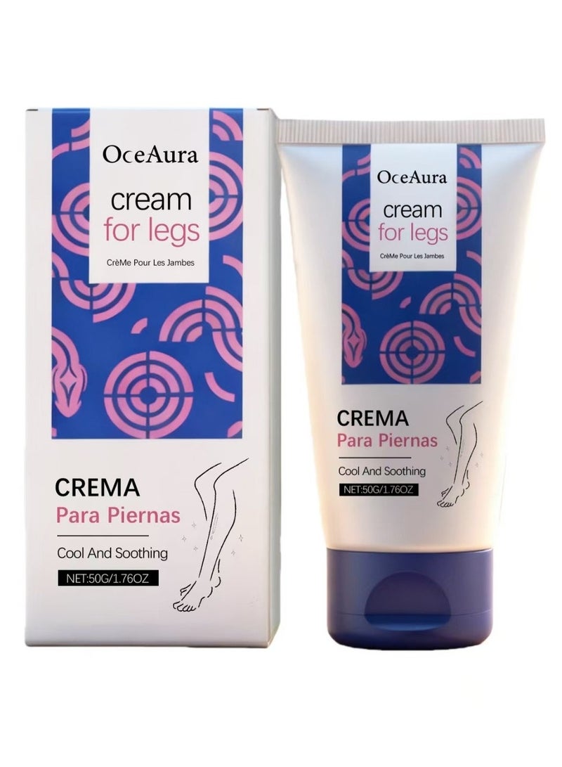 OCEAURA leg care cream protects and moisturizes skin, and daily care cream is applied. - Image 1