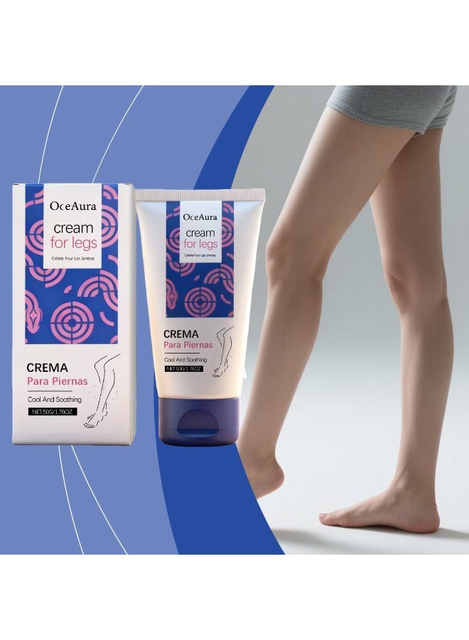 OCEAURA leg care cream protects and moisturizes skin, and daily care cream is applied. - Image 3