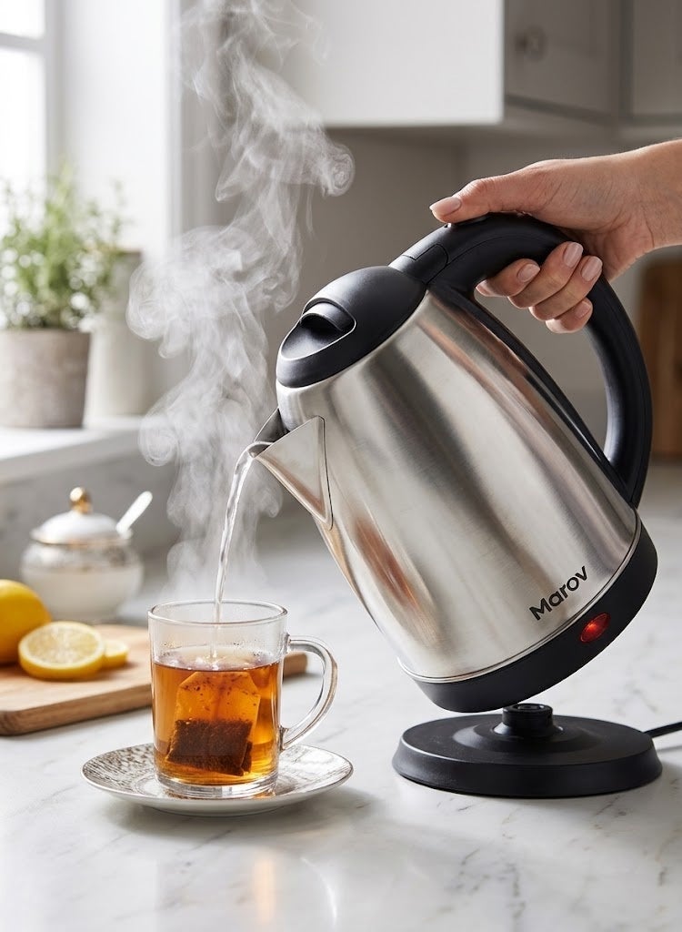 Maroof Electric Stainless Steel Kettle 1.5 Liter 1500W Fast Boiling Water Kettle with 360 Degree Rotatable Base for Home and Office - Image 3