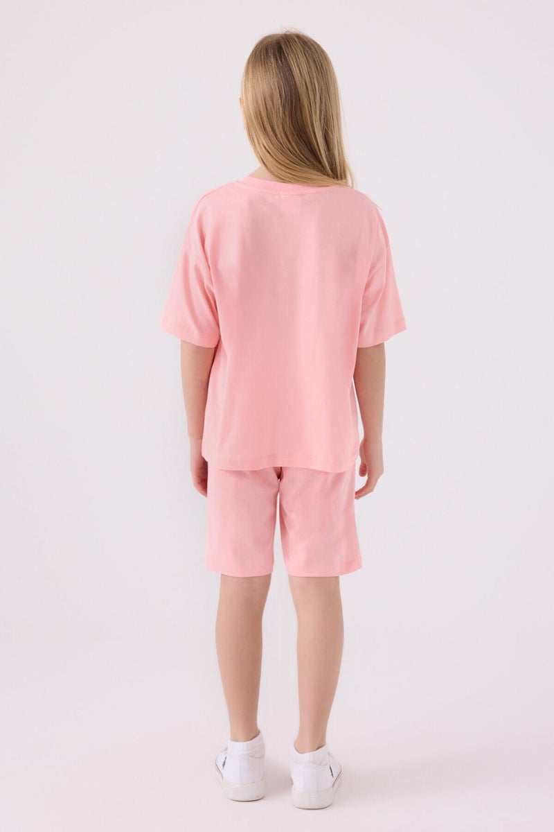 U.S. Polo Assn. Girls Coral Bermuda Set  - Image 5