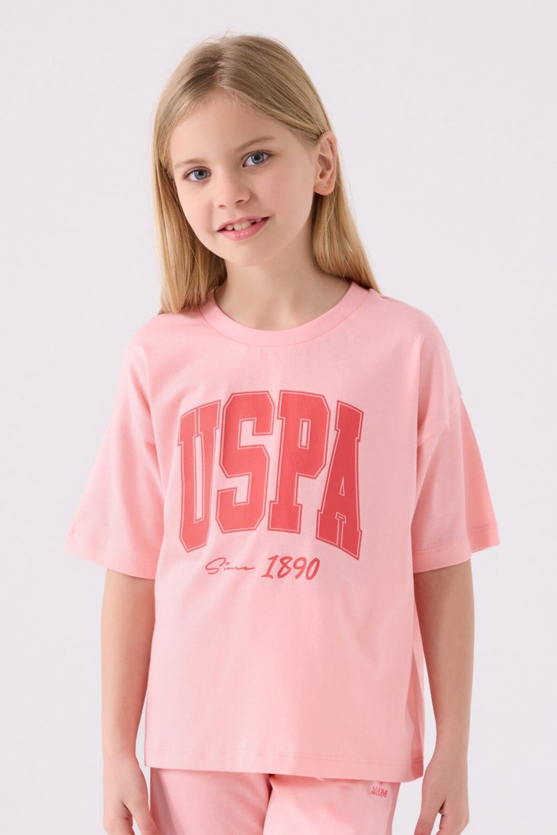 U.S. Polo Assn. Girls Coral Bermuda Set  - Image 2