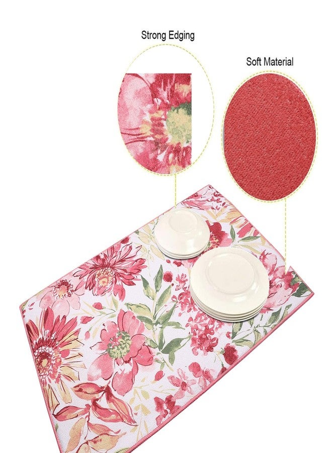 VRT Ultra Absorbent Reversible Microfiber Dish Drying Mat (38*58cm) and Protector for Kitchen Countertops, Sinks - Folds for Compact Storage - Extra Large (Pink Flower and Bear Paw) (Pack of 2) - Image 5