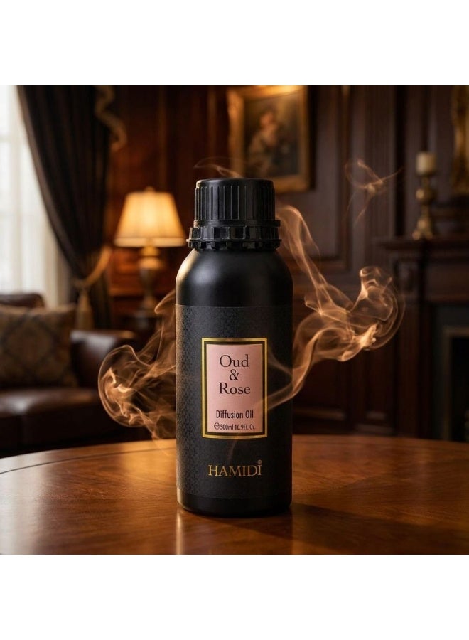 DANUBE HOME Hamidi Oud Rose Diffuser Oil 500ml Long Lasting Floral Fragrance - Image 1