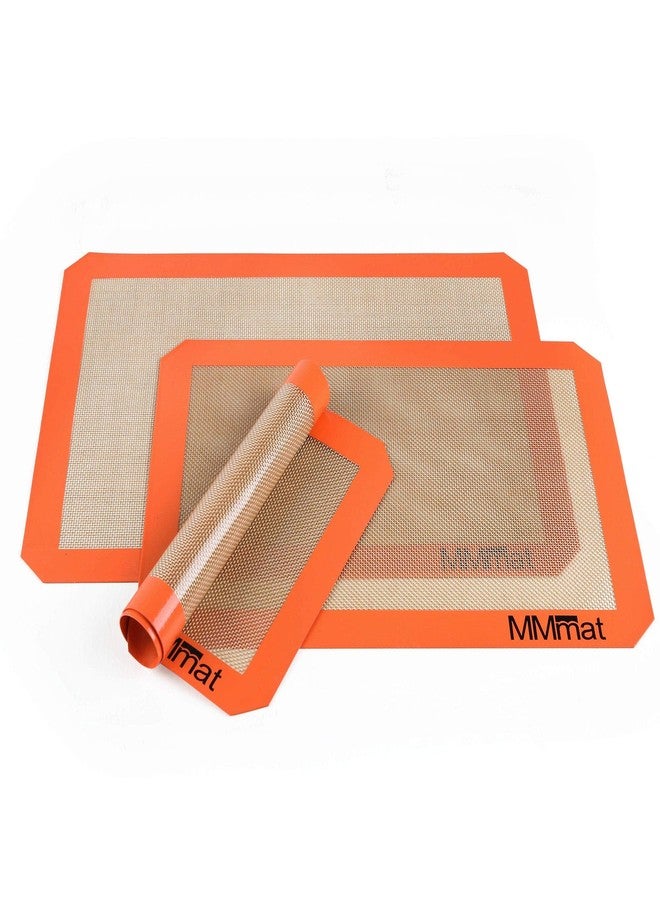 MMmat Silicone Baking Mat - Best German Silicone - Non Slip Silicone Baking Sheet, Non Stick Reusable Silicone Mats For Baking, Oven Liner, Counter Matt- Set of 3 - Image 3