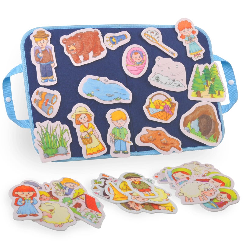 CHEFAN FeltFlannel Board Story Set of 4 PRECUT Felt Pieces for Preschool Toddlers Circle TimeWe are Going On A Bear Hunt Mary Had A Little Lamb Little BoPeep Little Boy Blue - Image 3