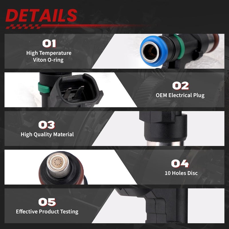 TSSLIIN Fuel Injectors for Nissan Altima, Rogue, and Sentra - 4pcs - Image 4