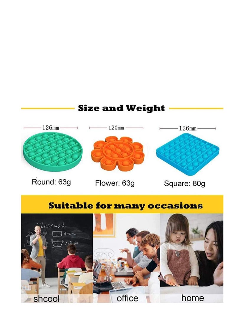 Y&D Push Pop Bubble Sensory Fidget Toy, Autism Special Needs Stress Reliever Silicone Playing Board Emotion Anxiety Relief Tool for Kids Adults with ADD - Image 4
