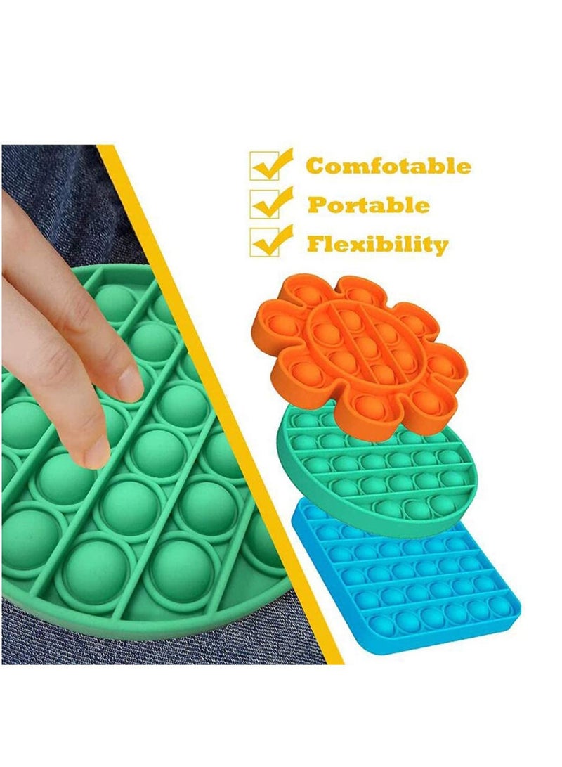 Y&D Push Pop Bubble Sensory Fidget Toy, Autism Special Needs Stress Reliever Silicone Playing Board Emotion Anxiety Relief Tool for Kids Adults with ADD - Image 3