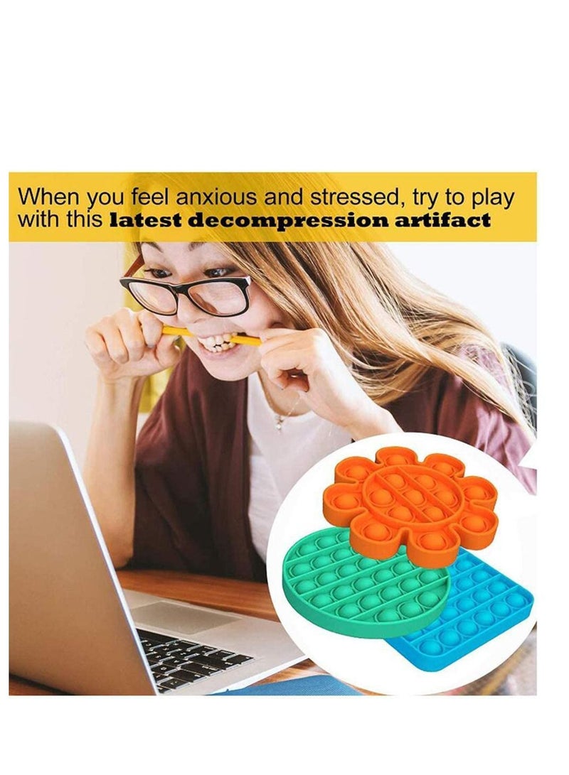 Y&D Push Pop Bubble Sensory Fidget Toy, Autism Special Needs Stress Reliever Silicone Playing Board Emotion Anxiety Relief Tool for Kids Adults with ADD - Image 5