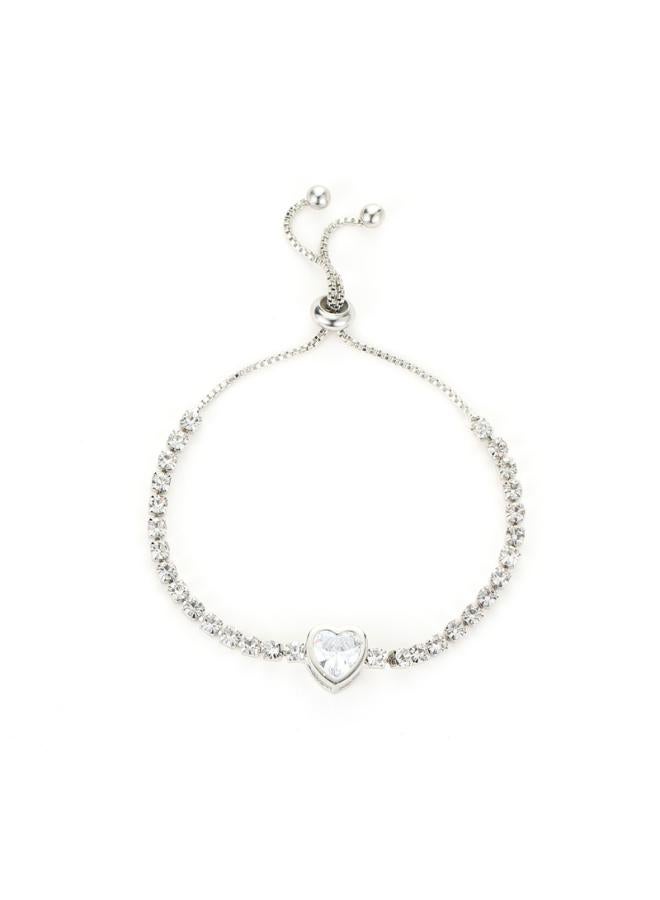 European And American Hot New Fashion Rose Gold Love Zircon Bracelet Simple Alloy Diamond Women's Bracelet Bracelet 