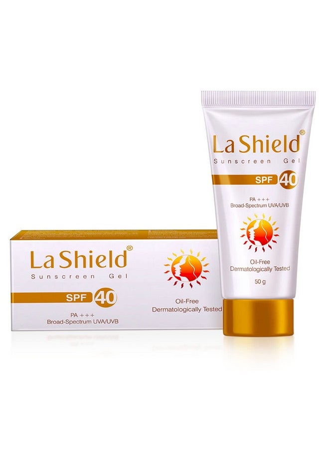 La Shield - Spf 40 Pa+++ Mineral Sunscreen Gel | Superior Matte Finish | Oil-Free | Lightweight | No White Cast | For Acne Prone, Oily Or Sensitive Skin |Dermatologist Prescribed | 50G - Image 1