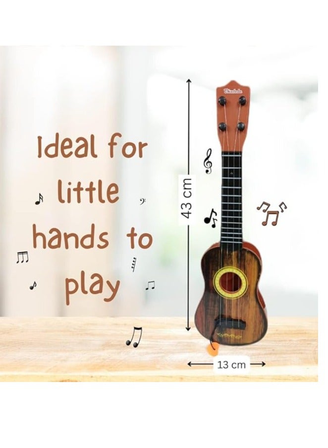 Guitar Toy 4-String Acoustic Music Learning Toys | Sound Toys Best Gift for Kids | Musical Instrument Educational Toy Guitar for Beginner | Age 3 - 6 (Product Colour May Vary)  - Image 2