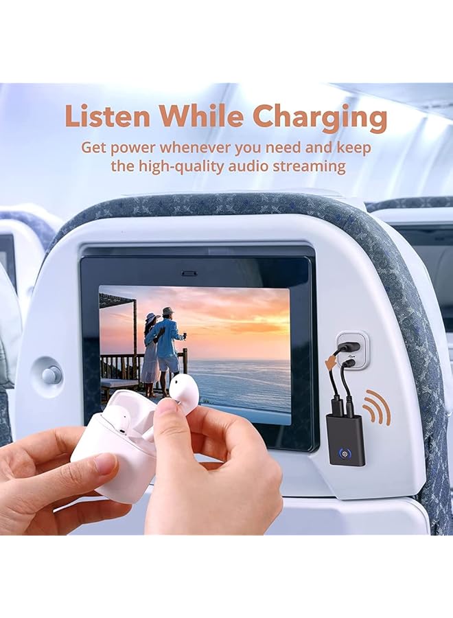YARDHOBI Bluetooth Adapter, Bluetooth 5.0 Transmitter And Receiver, 2-In-1 Wireless 3.5Mm Adapter, Low Latency, 2 Devices Simultaneously, For Tv/Home Sound System/Car/Nintendo Switch - Image 2