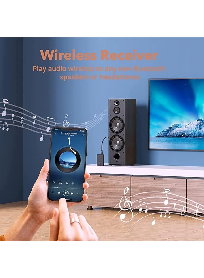 YARDHOBI Bluetooth Adapter, Bluetooth 5.0 Transmitter And Receiver, 2-In-1 Wireless 3.5Mm Adapter, Low Latency, 2 Devices Simultaneously, For Tv/Home Sound System/Car/Nintendo Switch - Image 5